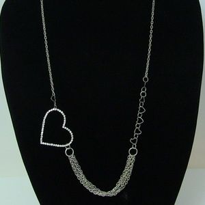 Rhinestone Heart Necklace